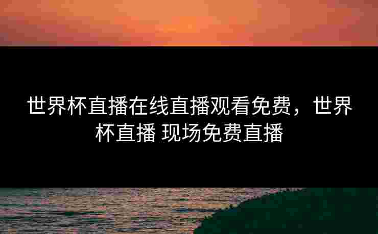 世界杯直播在线直播观看免费，世界杯直播 现场免费直播